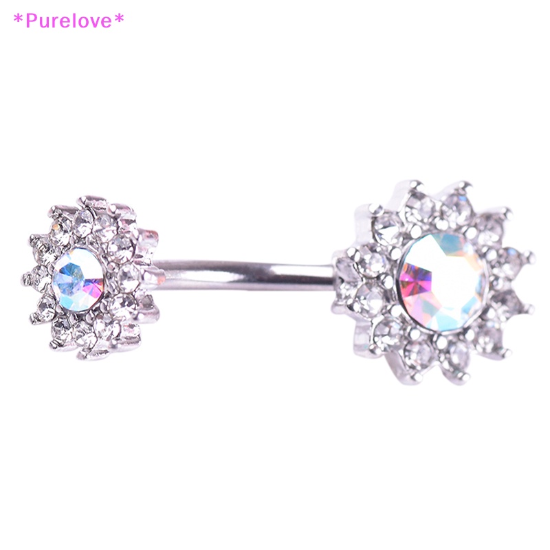 Khuyên Rốn Đính Đá Hình Hoa Xinh Xắn Thời Trang Mới