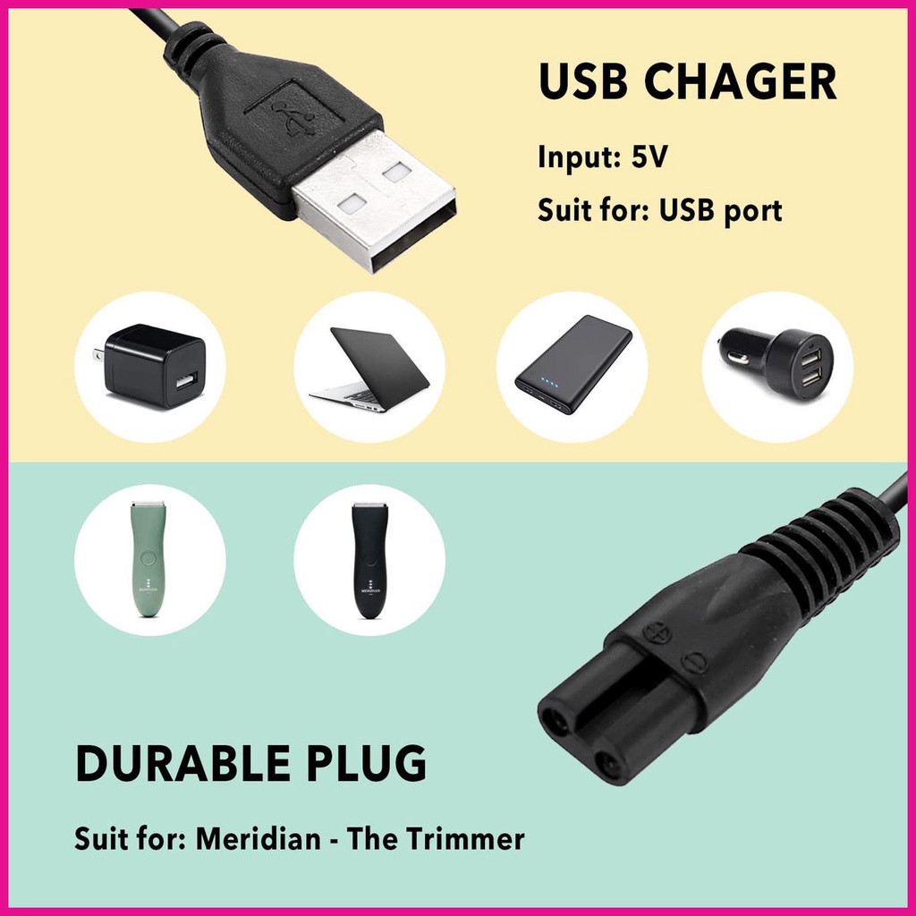 Dây Cáp Sạc USB Cho Tông Đơ Điện Meridian