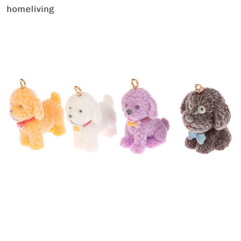 Bộ 5 Móc Khóa / Dây Chuyền / Vòng Tay Hình Chú Chó Hoạt Hình Dễ Thương DIY