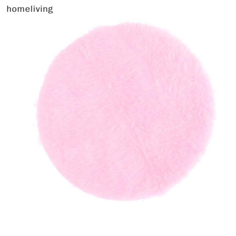 1 Thảm Lông Lót Sàn Hình Tròn Trang Trí Nhà Búp Bê