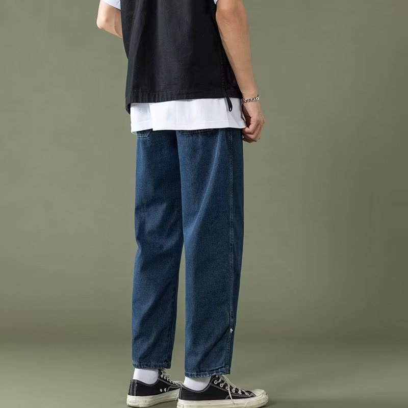 Quần Jean Dài Dáng Ôm Thiết Kế Rách Thời Trang Mùa Thu Cá Tính Cho Nam