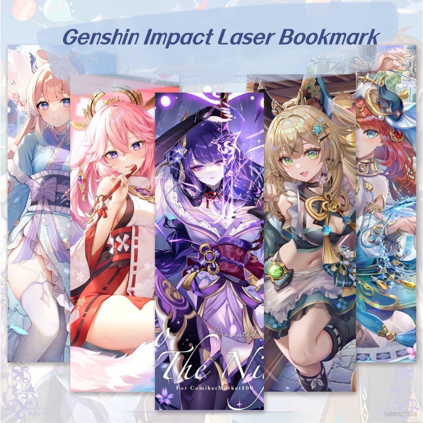 Thẻ Đánh Dấu Trang Sách Hình Anime Kirara Raiden Ei Yoimiya