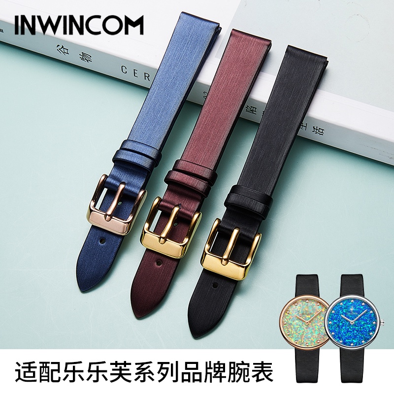 Dây Đeo Đồng Hồ Bằng Da Thuộc Thời Trang109009Đồng Hồ Nữ Dây Da Mặt Đính Đá Thời Trang 14mm