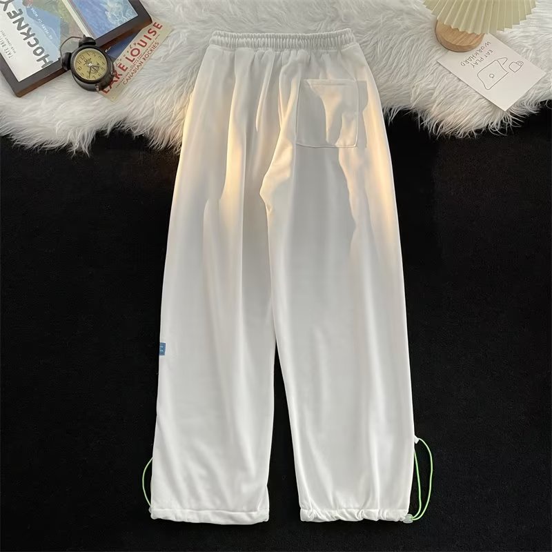 Quần Dài Dây Rút Màu Sắc Đơn Giản Phong Cách Retro Cho Nam