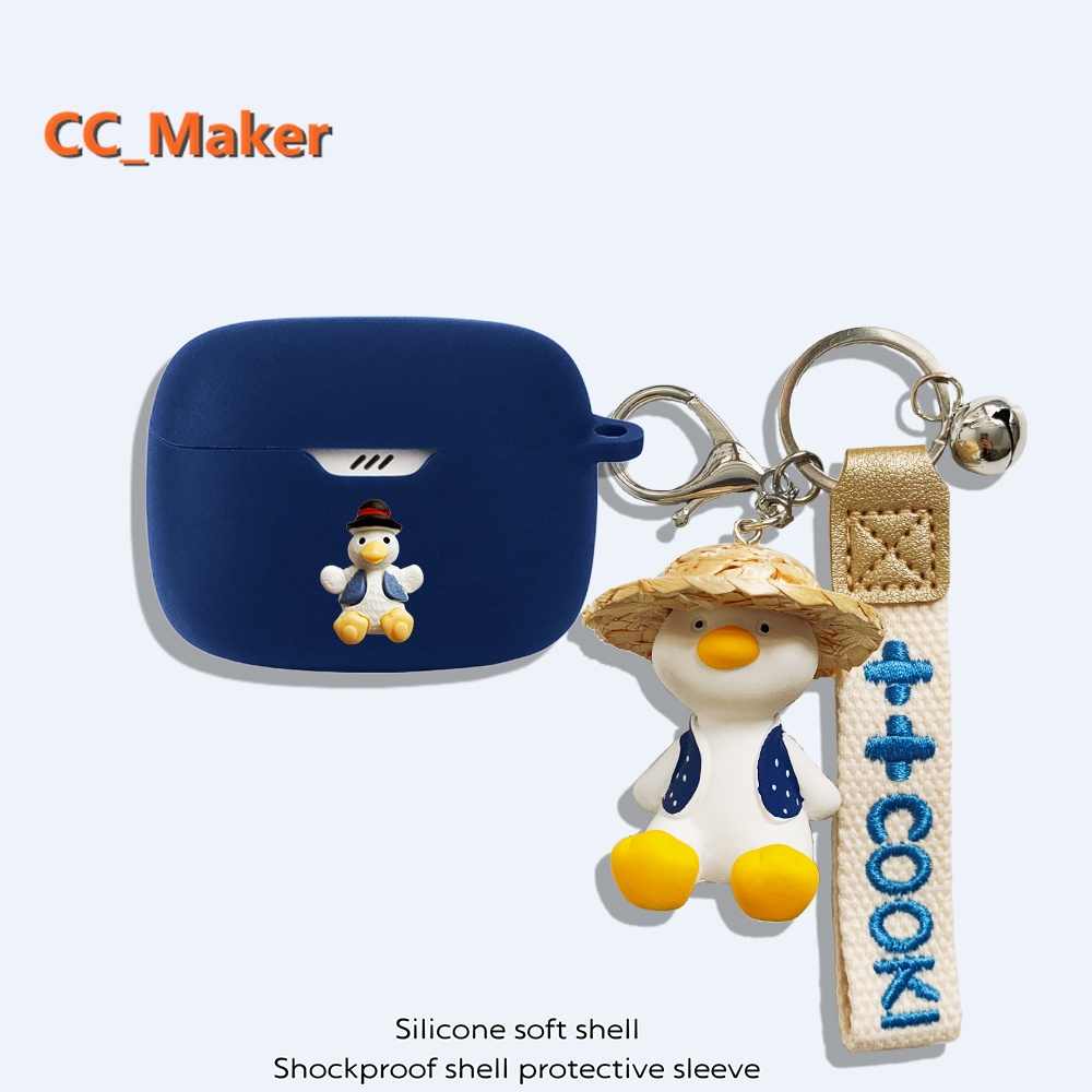 For JBL TUNE Beam Case Cartoon Burger Keychain Pendant Cute Piggy Plush Briquette JBL TUNE Beam Silicone Soft Case Creative Astronaut Lucky Cat Pendant JBL TUNE Buds / JBL T230NC / T130 Cover Soft Case