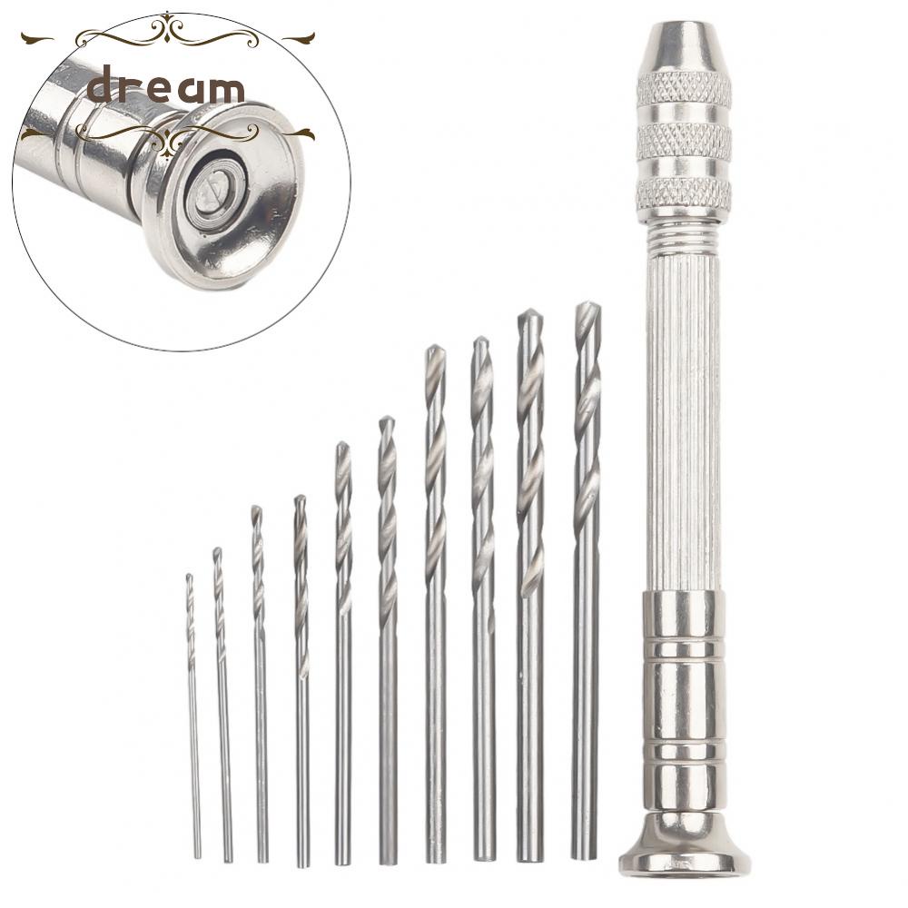 【DREAMLIFE】Hand Drill 0.8-3.0mm Drill Bits Siz 11Pcs Set Aluminum Alloy Drill Bits