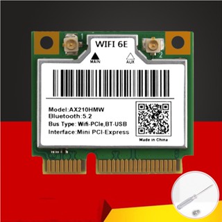  Thẻ wifi mini pcie wifi 6e ax210hmw mới cho bộ điều hợp không dây intel ax210 5374mbps bluetooth5.2 802.11ax 2.4g   5g   6g wifi 6 ax210 