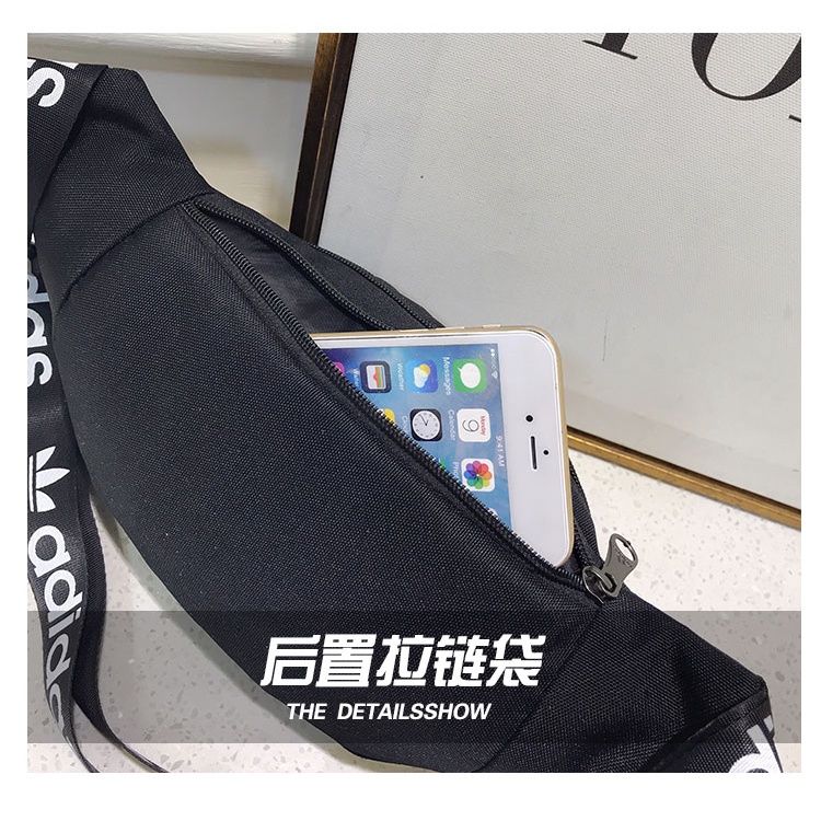 Túi Đeo Chéo Ngực ADIDAS6660 Màu Trơn Cỡ Vừa Thời Trang Cho Nam Và Nữ