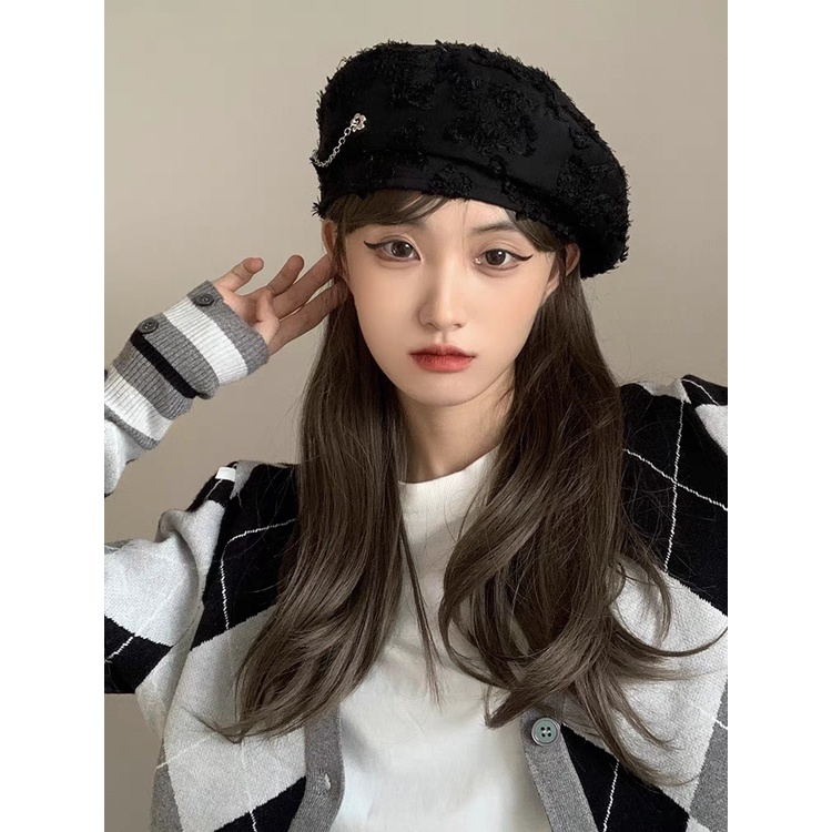 Mũ beret hàng cao cấp thiết kế tiểu thư chất liệu ren hoa thời trang Hàn Quốc cá tính cho nữ mới