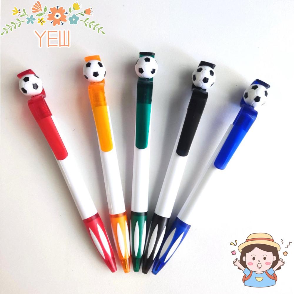 Bút Bi Hình Quả Bóng Đá Màu Xanh Dương / Đen / Đỏ Bằng Nhựa Độc Đáo