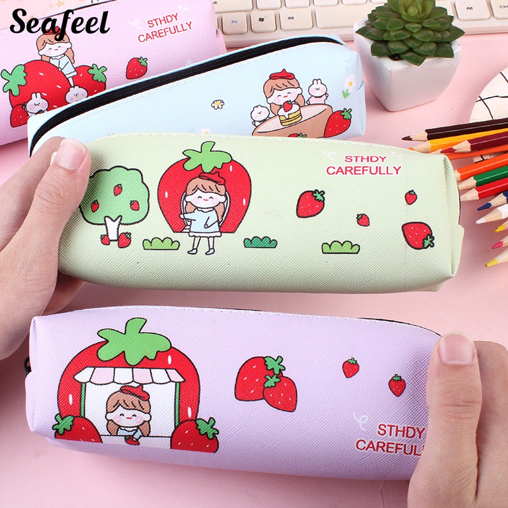 Túi Đựng Bút Bằng Vải Chống Nước Sức Chứa Lớn Trang Trí Đa Ứng Dụng