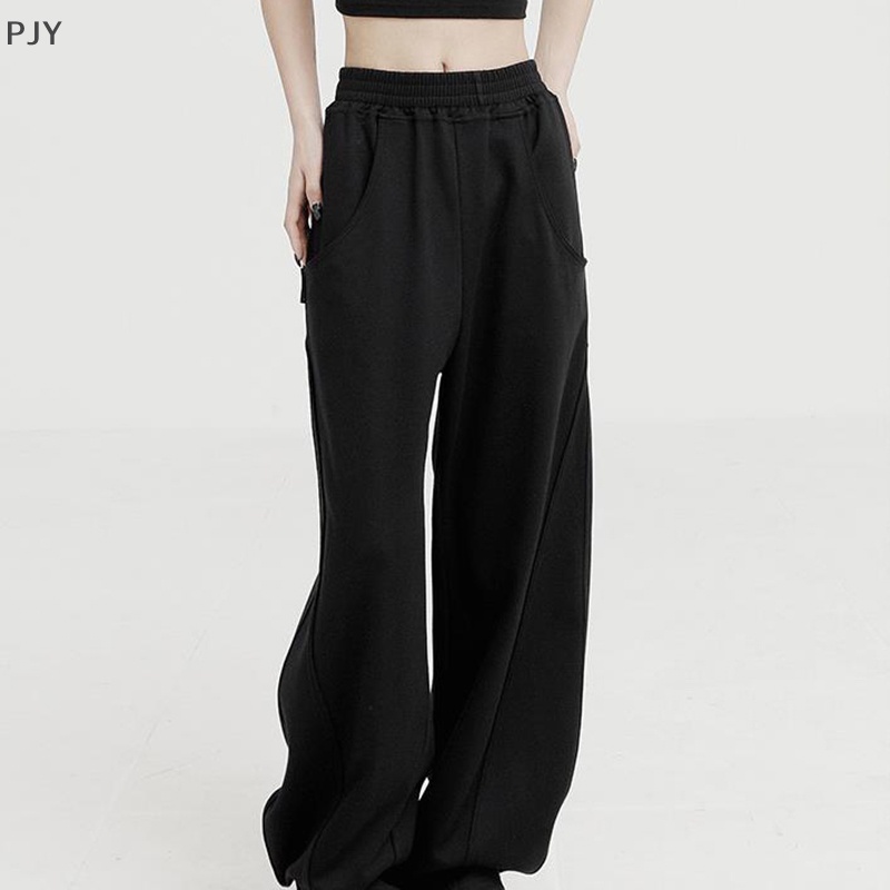 Quần Baggy Ống Rộng Y2k Lưng Cao Thời Trang Đường Phố Hàn Quốc PJ