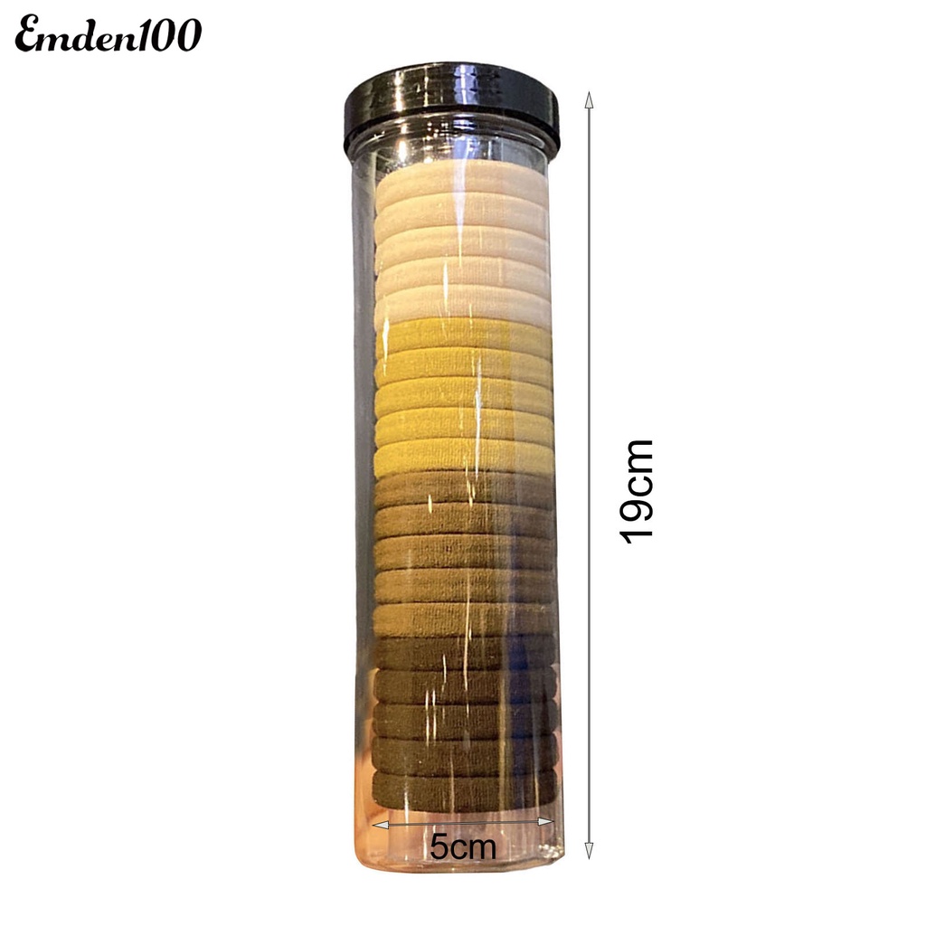 Bộ 20 Dây Cột Tóc Màu Trơn Mềm Mại Chống Trượt Cho Nữ