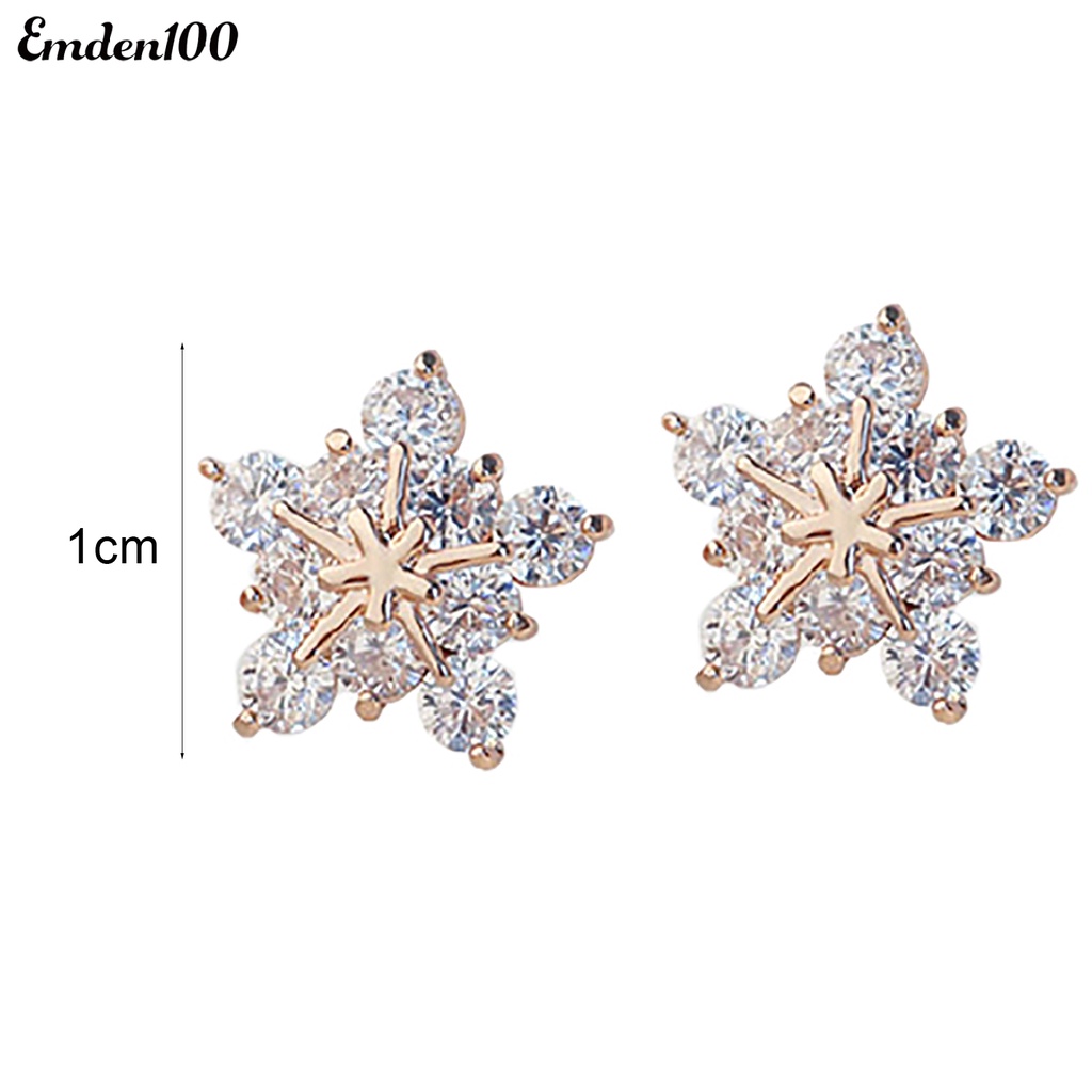 1 Đôi Bông Tai Đính Đá Thời Trang Nữ Tính