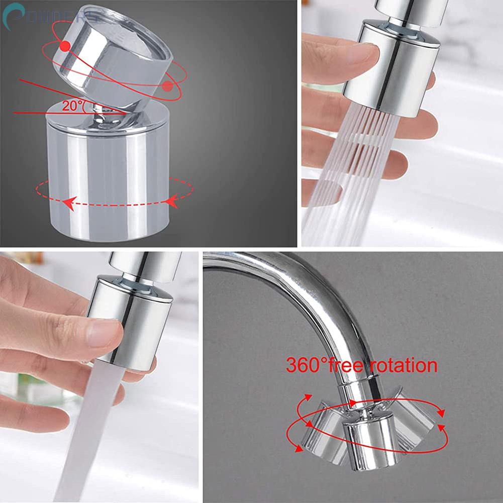 Đầu Vòi Nước 2 Đầu Ra 2 Đầu Ra Chống Văng Xoay 360 Độ Thông Dụng