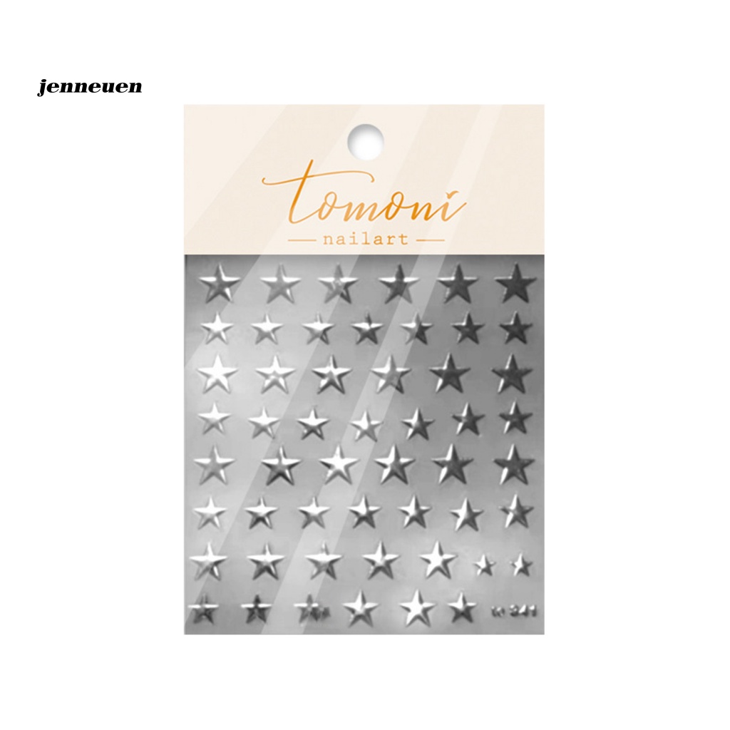Miếng Dán Trang Trí Móng Tay Nghệ Thuật Màu Bạc Chống Rơi Dành Cho Nữ