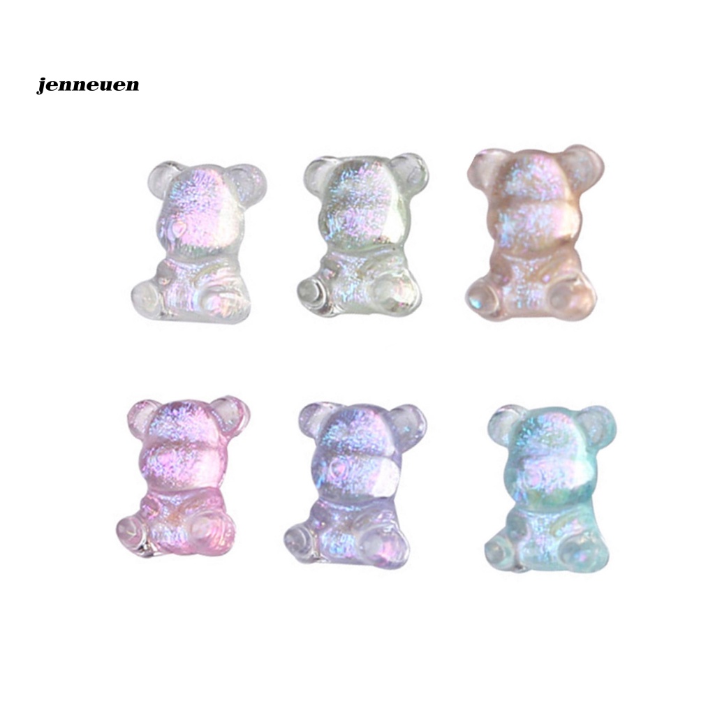 Bộ 50 Phụ Kiện Trang Trí Móng Tay Hình Gấu Hoạt Hình Dễ Thương