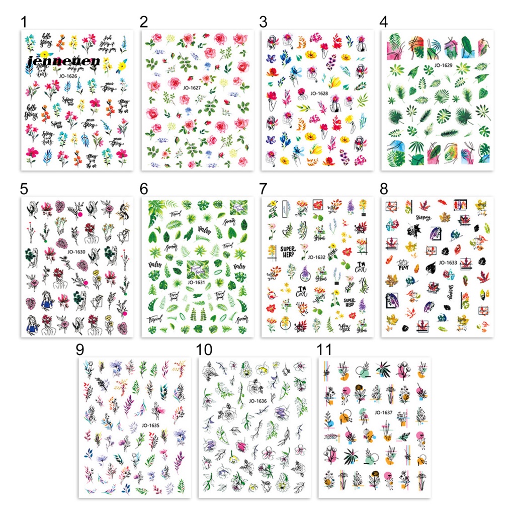 Giấy Dán Trang Trí Móng Tay Nghệ Thuật Nhiều Màu Sắc Dành Cho Học Sinh DIY