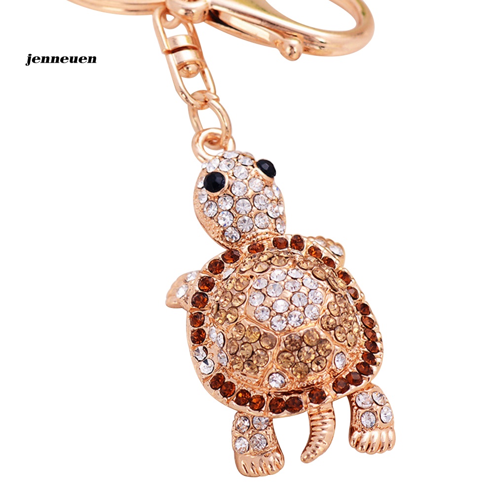 Móc Khóa Hình Rùa Đính Đá Lấp Lánh Dễ Thương