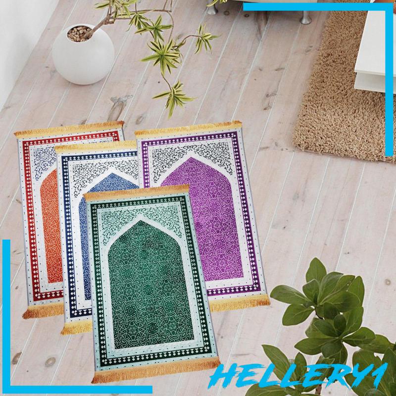 Thảm Cầu Nguyện Hình Chữ Nhật Bằng Polyester In Họa Tiết Thổ Nhĩ Kỳ Phối Tua Rua Thanh Lịch Cho Nam Và Nữ