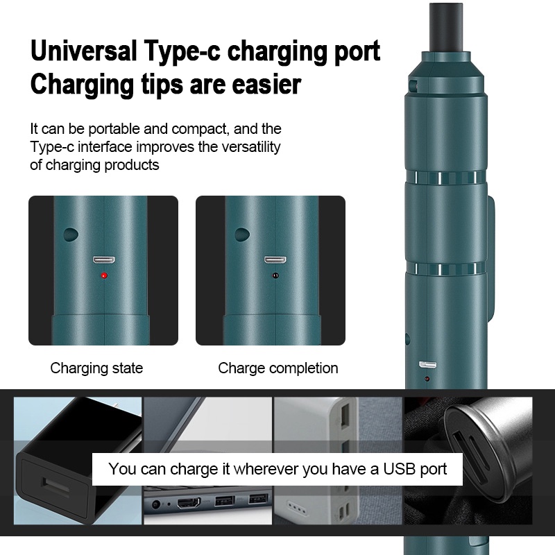 Bộ Tua Vít Điện Mini Không Dây Sạc USB 3.6V 250r / Min Chuyên Dụng Sửa Chữa Máy Khoan Điện