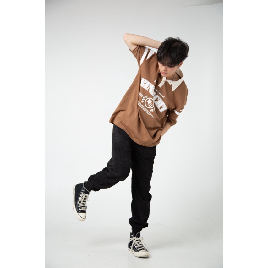 Áo thun polo EINSICHT  tay lỡ form rộng nam nữ zoozoo.unisex