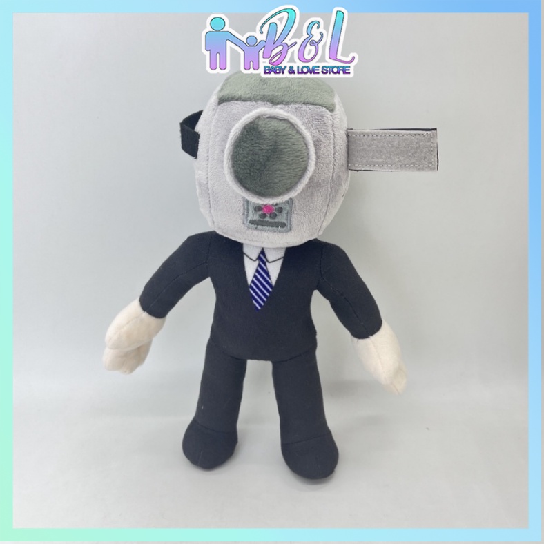 Đồ Chơi Búp Bê Nhồi Bông Hình Skibidi Kinh Dị Camara Titan TV Quà Tặng Halloween Cho Trẻ Em 27cm