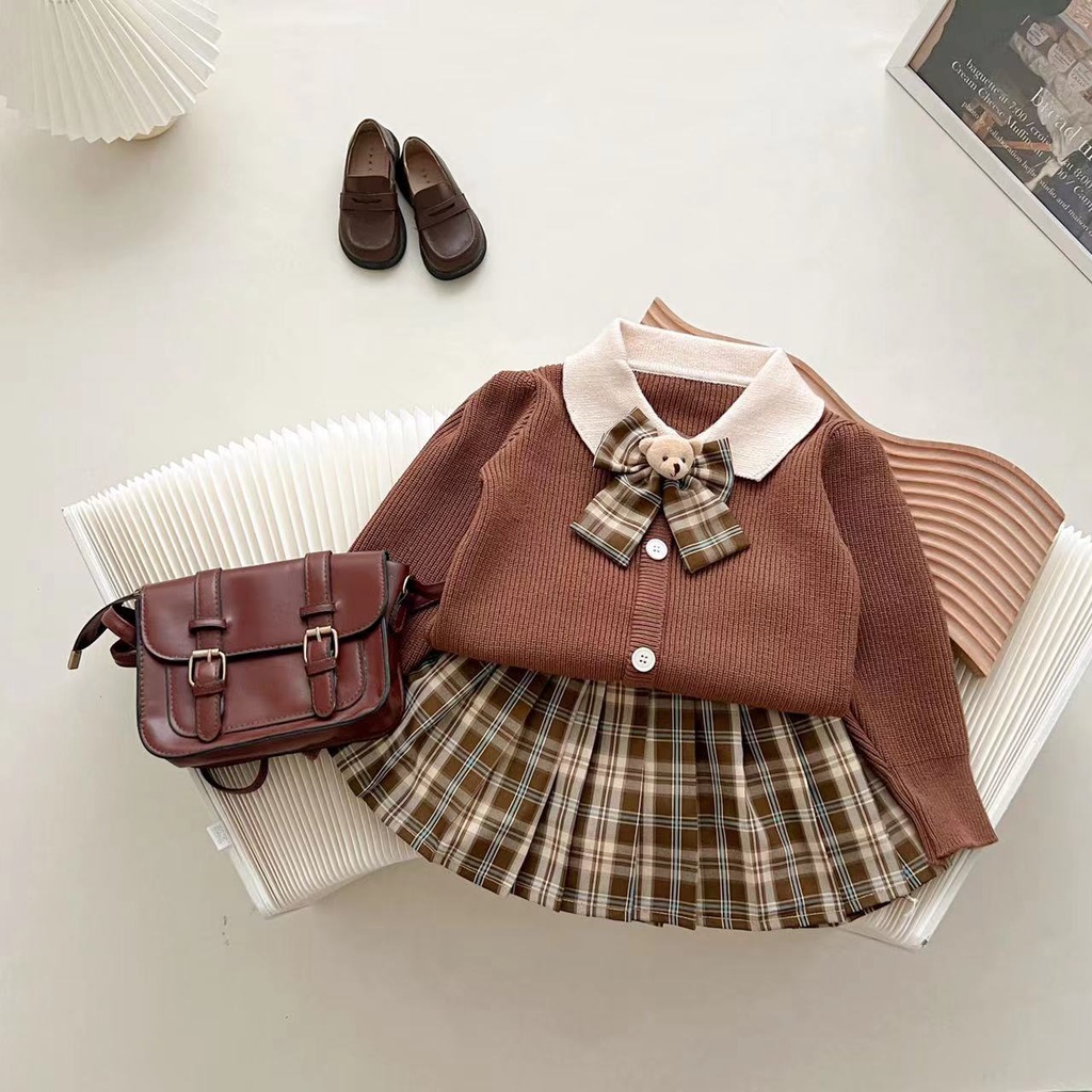 Set Đồ Mùa Thu Hai Món Gồm Áo Sweater Phong Cách Công Chúa Phong Cách Mới 2023 Cho Bé Gái