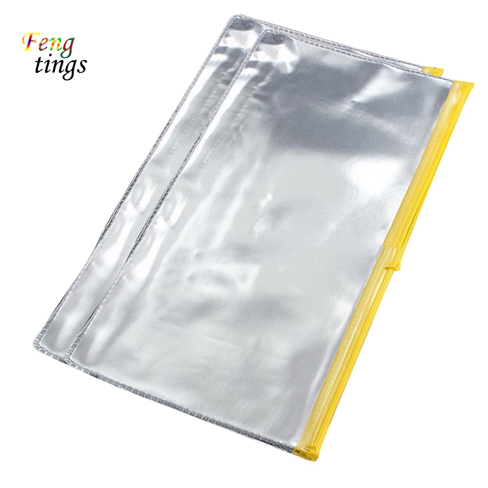 Bộ 2 Túi Đựng Bút Chống Thấm Nước Có Khóa Kéo Tiện Dụng