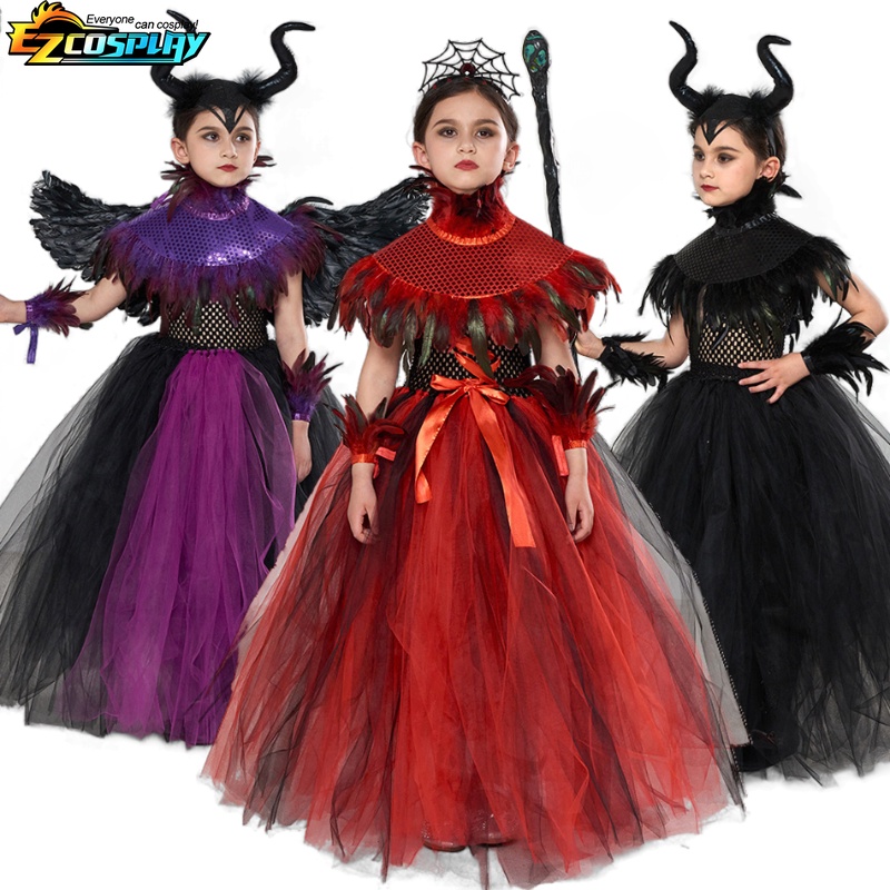 Trang Phục Hóa Trang Halloween Nhân Vật Phù Thủy Nhện 2023 Cho Bé Gái
