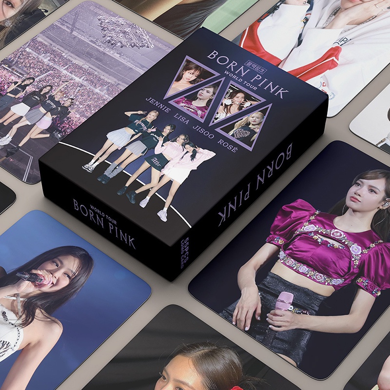 BLACKPINK Card Set 55 Tấm Thẻ Ảnh BORN PINK Kpop Lomo Card Hình Nhóm Nhạc
