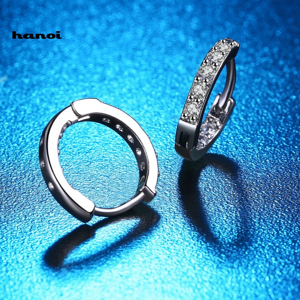 Khuyên Tai Nữ Mạ Bạc Đính Ngọc Thời Trang