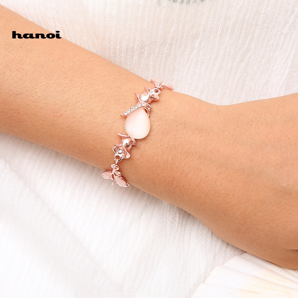 Vòng Tay Đính Đá Opal Nhân Tạo Thời Trang Cho Nữ