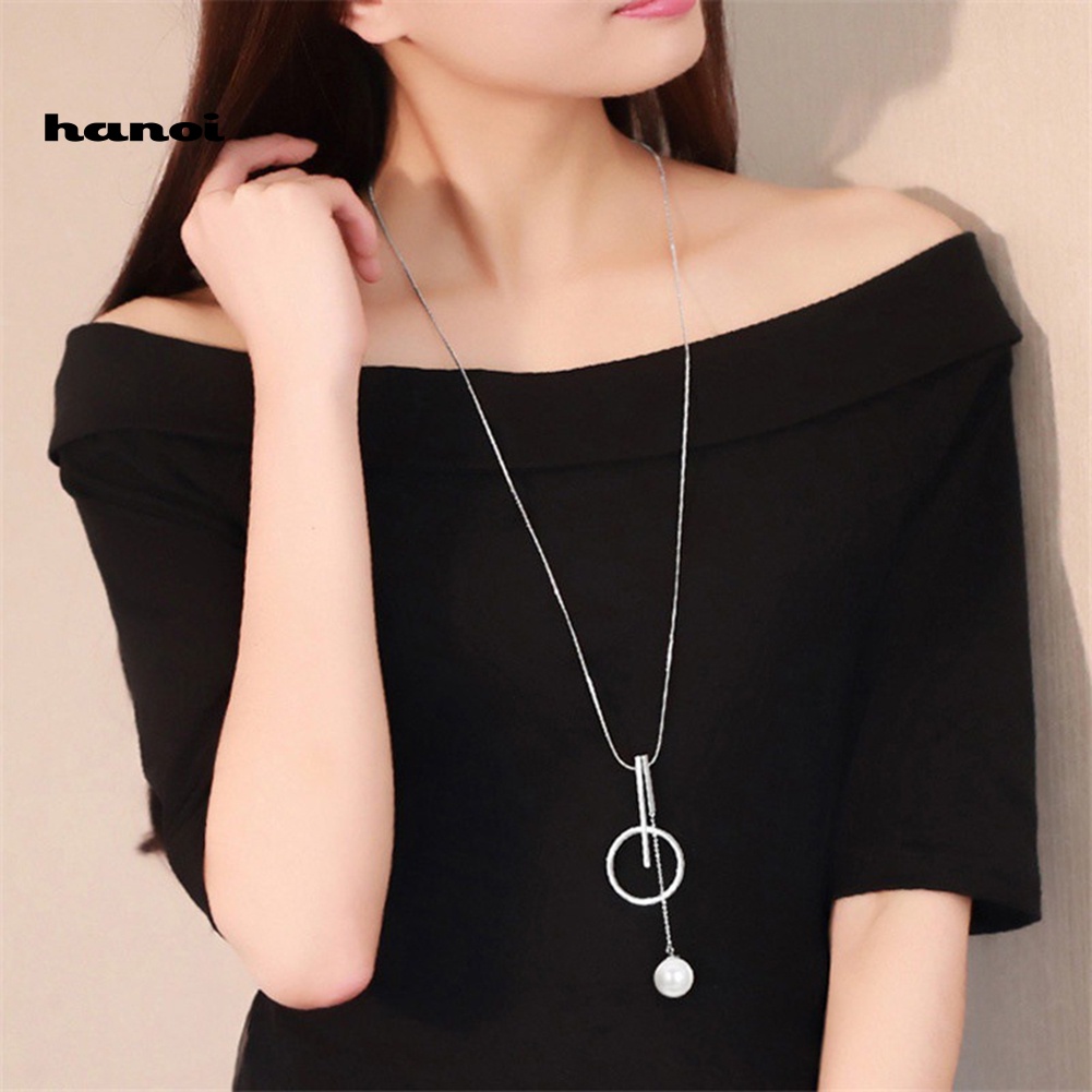 Vòng cổ MặT TròN PhốI HạT NgọC Trai Giả ThờI Trang Cho Nữ