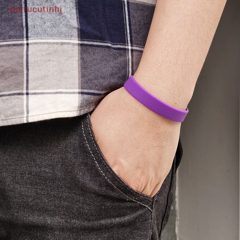 Cặp Vòng Tay Cao Su Silicone Dẻo Thời Trang Unisex