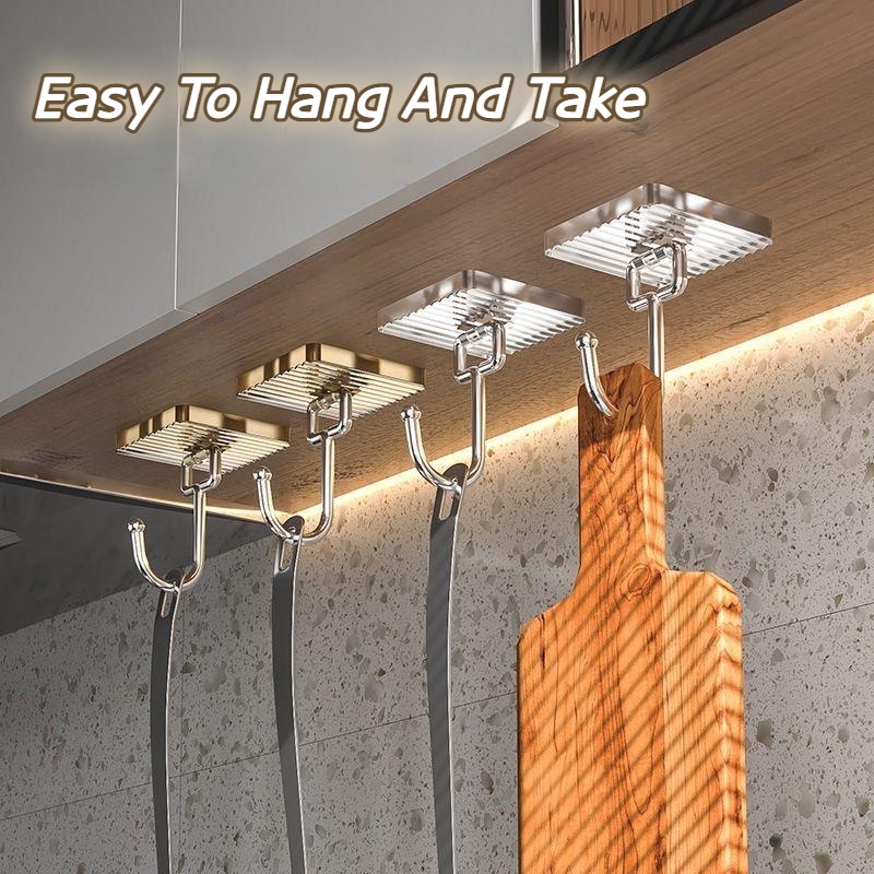 Móc Treo Đồ Dán Tường Mạnh Mẽ Không Cần Khoan Lỗ Cho Nhà Bếp Nhà Tắm