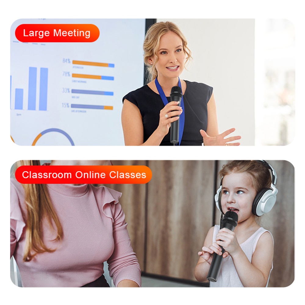 VIRWIR Bộ Micro Không Dây 2.4G Kèm Thiết Bị Nhận Dành Cho Loa Khuếch Đại Âm Thanh