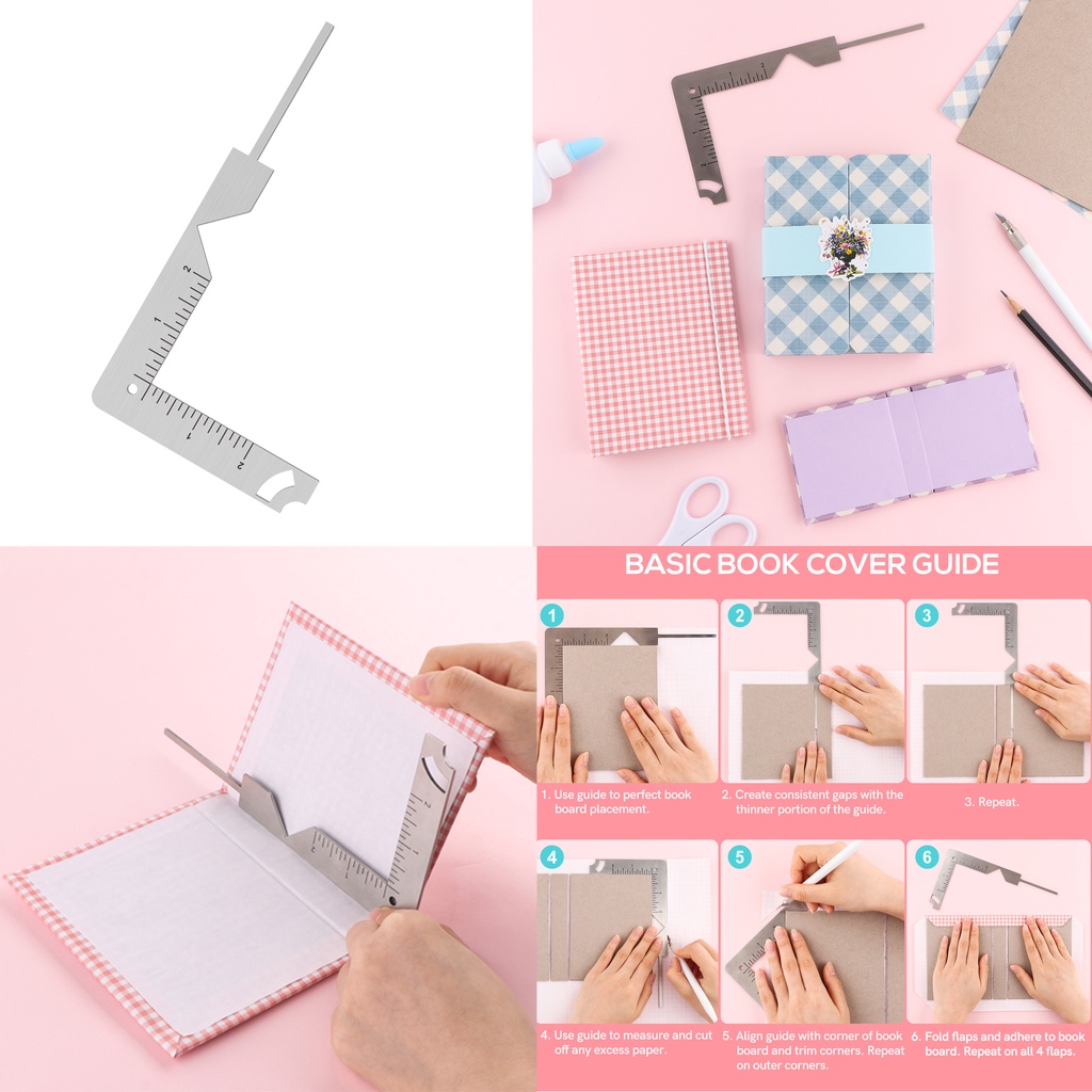 Vỏ Bọc Sổ Tay / Album Ảnh 5 Trong 1 Bằng Thép Không Gỉ Diy