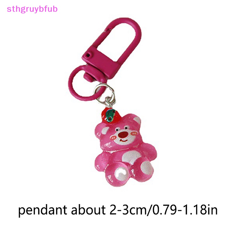 Móc Khóa Hình Gấu Và Dâu Tây Dễ Thương