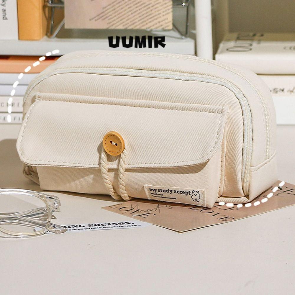 Túi đựng bút/ mỹ phẩm UUMIR sức chứa lớn bằng vải đa năng tiện dụng cho học sinh