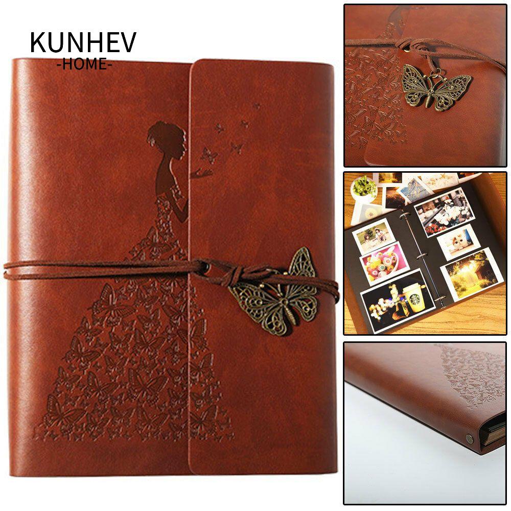 KUNHEV Album Ảnh Bìa Da Phong Cách Vintage