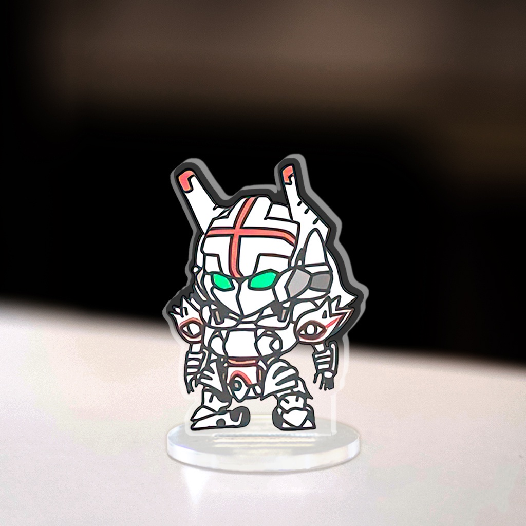 Mô hình Mini Gundam Robot Gundam Mk - II  God Gundam Z Gundam Standee Chibi Anime trang trí góc học tập cao 3cm