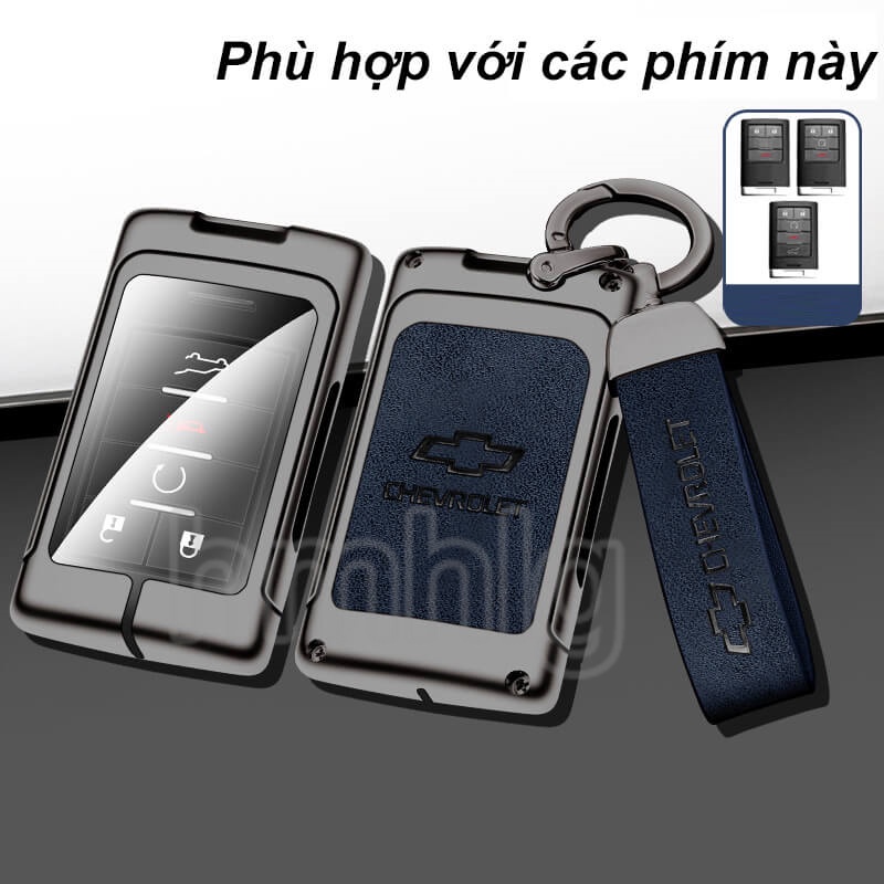 Vỏ Bọc Chìa Khóa Điều Khiển Từ Xa Bằng Da Và Hợp Kim Kẽm Cho Xe Hơi Chevrolet Captiva