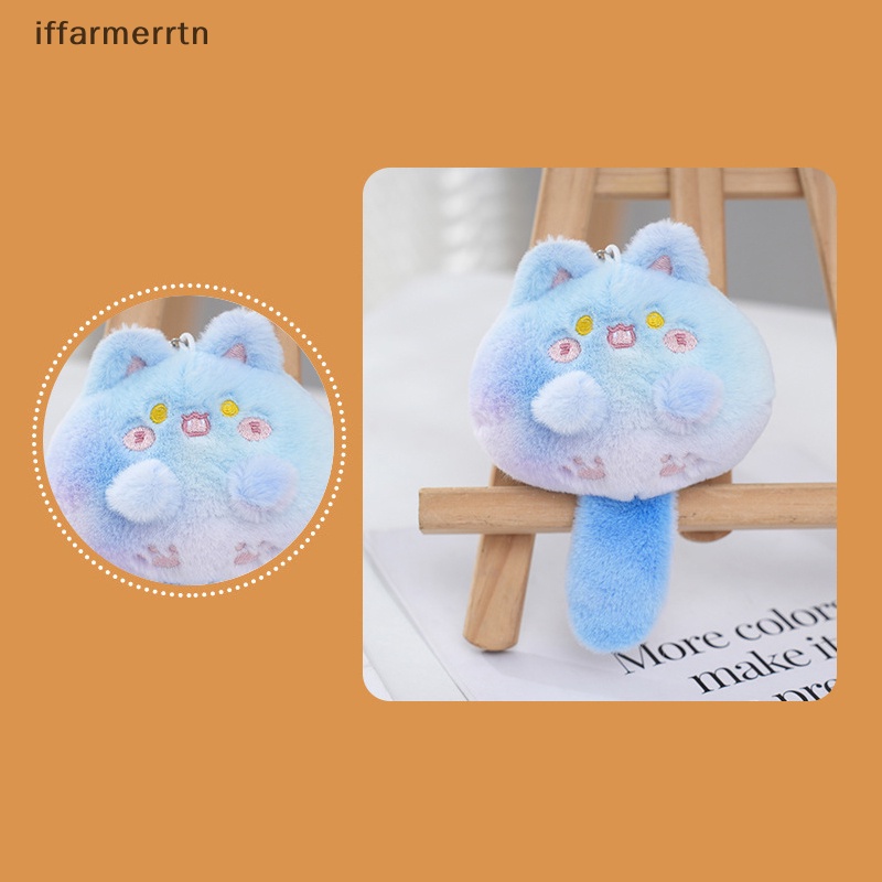 Móc Khóa Hình Mèo Nhồi Bông Nhiều Màu Dễ Thương