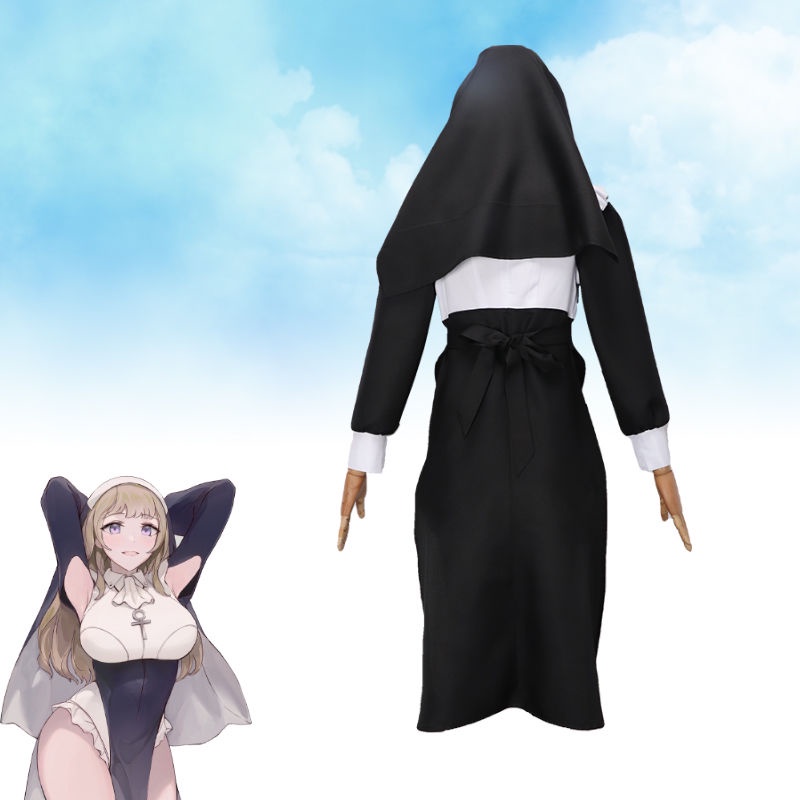 Sexy Skinny Nun cosplay Uniform cosplay Maid cos Costume Halloween cos Costume
