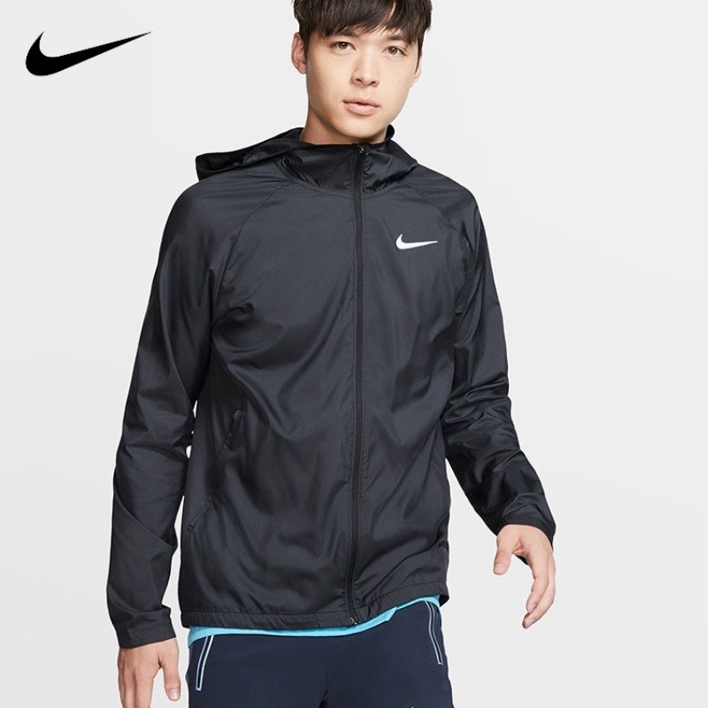 Áo Khoác Thể Thao Nike 100% Chính Hãng Siêu Nhẹ Có Mũ Trùm Cá Tính Dành Cho Nam