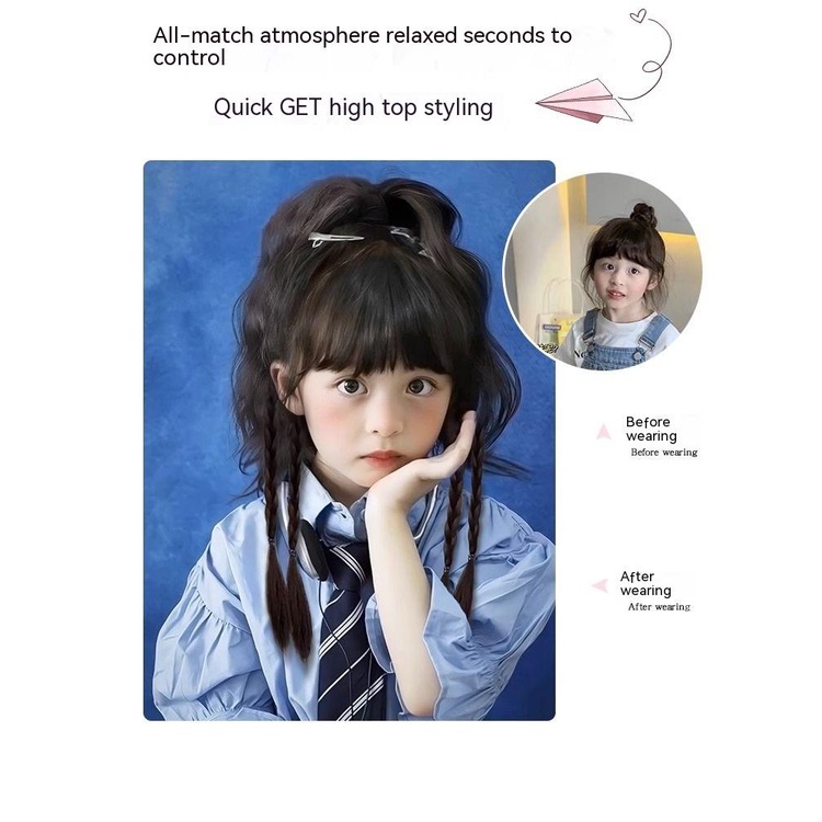 Tóc Giả Dài Xoăn Lọn To Dễ Thương Cho Bé Gái