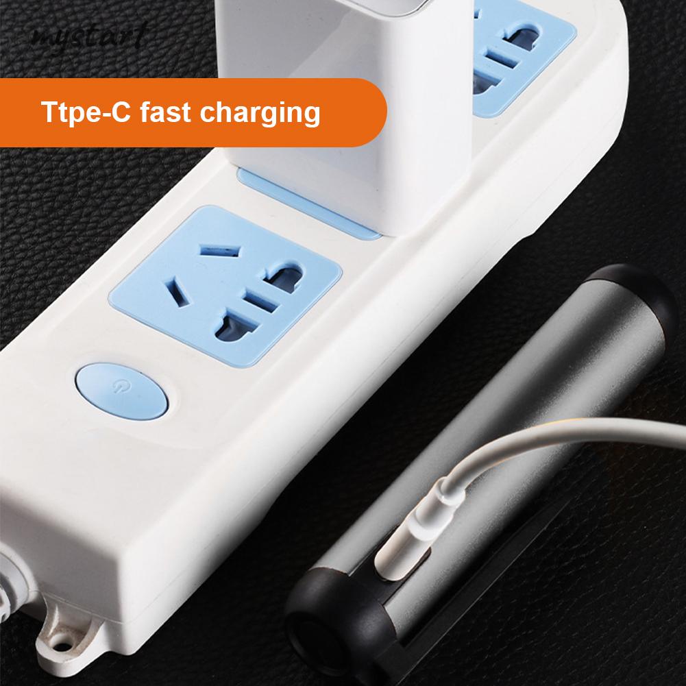 Đèn Pin LED Cầm Tay Sạc Được Loại C Kèm Kẹp Nam Châm