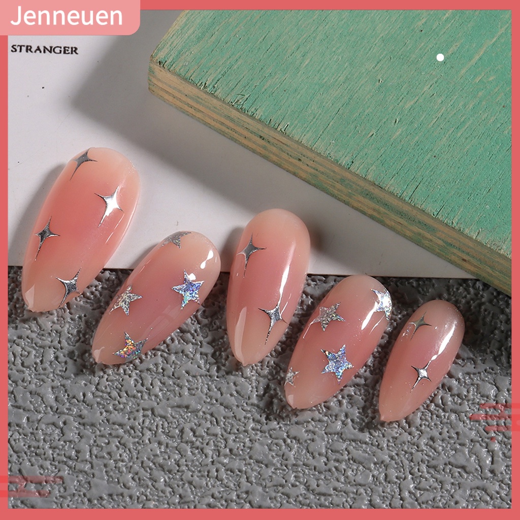 Nhãn Dán Móng Tay 3D Siêu Mỏng Lấp Lánh DIY