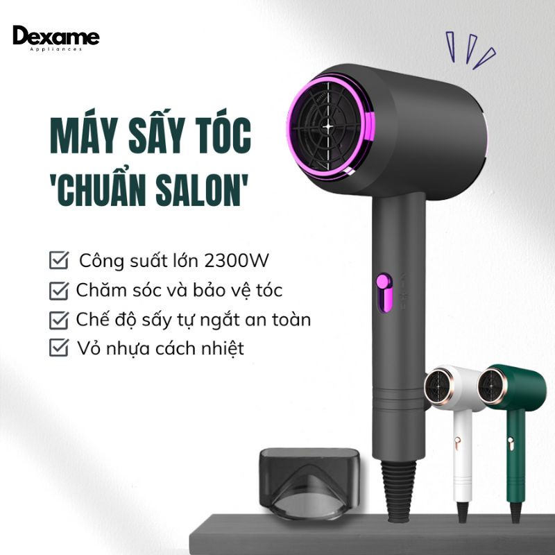 Máy Sấy Tóc 2 Chiều Nóng Lạnh Tạo Kiểu Chuẩn Salon Công Suất Lớn 2300W, Nhanh Khô, 3 Chế Độ sấy, Tạo Kiểu Chăm Sóc Tóc